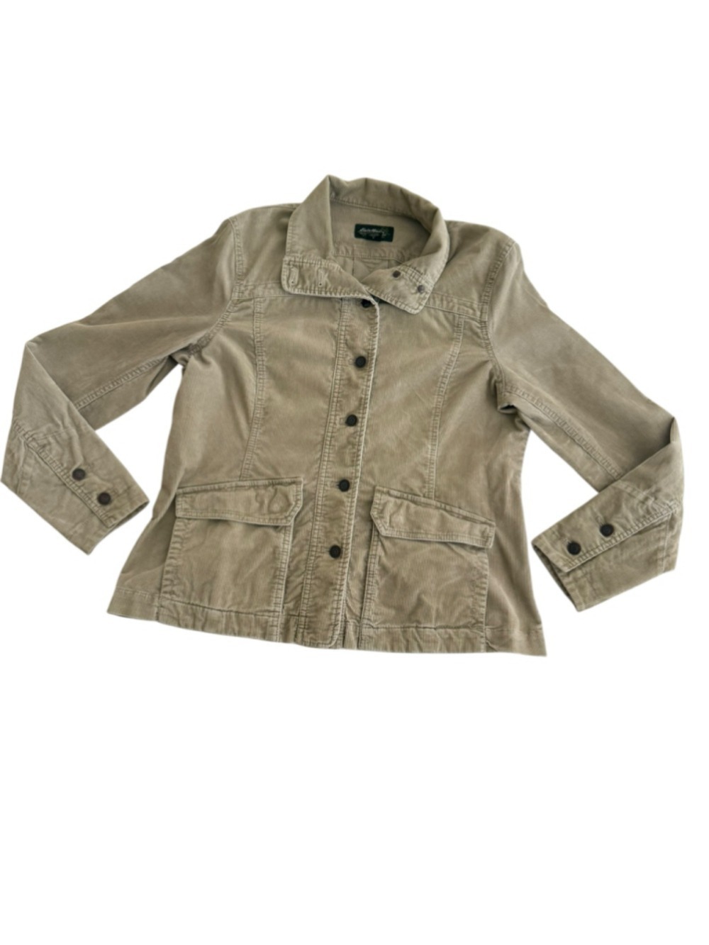 Women's Eddie Bauer Beige Corduroy Utility Jacket Large